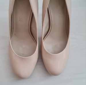 ALDO Nunziatella patent leather nude pink pump heels shoes 8 39